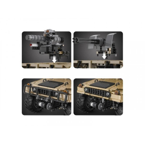Конструктор модульный - военный бронированный автомобиль HumVee 1:8 Double Eagle C61036W (3935 деталей), (рекомендуется докупить набор электроники)