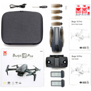 Квадрокоптер MJX B18 PRO Combo с HD видеокамерой 3-AXIS 4K (2 АКБ), FPV - 5G Wi-Fi, GPS