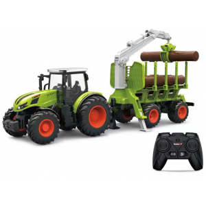 1:24 Трактор-погрузчик древен с прицепом Korody KR6648, 6 каналов, 2.4Ghz