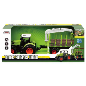 1:24 Трактор-погрузчик древен с прицепом Korody KR6648, 6 каналов, 2.4Ghz