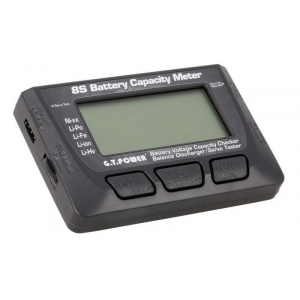 Измеритель емкости Li-Po аккумуляторов 8S, сервотестер