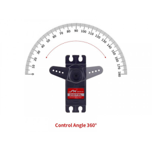 Сервопривод цифровой 360 градусов JX PDI-6221MG-360 20.3кг/см / 0.16с