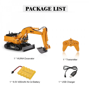 1:14 Экскаватор с отвалом HuiNa 1510, 15 каналов