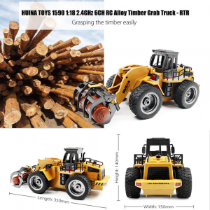 1:18 Челюстной погрузчик HuiNa 1590, 6 каналов, 2.4Ghz