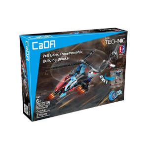 Конструктор - 2 в 1 робот/вертолет c инерционным механизмом Double Eagle C52007W (275 деталей)