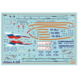 1:144 Сборная модель ZVEZDA Гражданский авиалайнер Аэробус А-320, подарочный набор