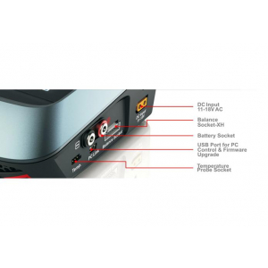 Универсальное зарядно-разрядное устройство с балансиром SKYRC T6755 (сенсорный экран, 12/220V C:7A D:2A)