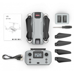 Квадрокоптер MJX V6 с HD видеокамерой 2K, FPV - 5G Wi-Fi, GPS