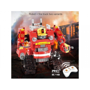 Конструктор моноблочный - 2 в 1 Пожарный робот-трансформер Double Eagle C51048W (538 деталей), 2.4Ghz