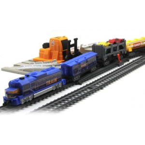 Железная дорога со станцией загрузки автомобилей, длина полотна 762 см - BSQ-2081