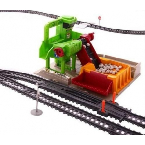 Железная дорога со станцией загрузки щебня, длина полотна 1067 см - BSQ-2085