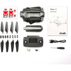 Квадрокоптер MJX Bugs 12 EIS с HD видеокамерой 4K, FPV - 5G Wi-Fi, GPS