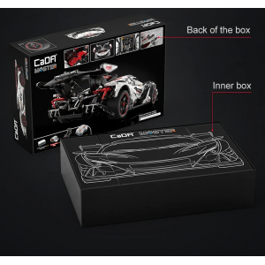 Конструктор модульный - споркар V12 Hypercar CaDA Master Double Eagle C61053W (4449 деталей), 2.4Ghz
