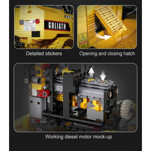 Конструктор модульный - бульдозер Голиаф CaDA Master Double Eagle C61056W (2826 деталей), 2.4Ghz