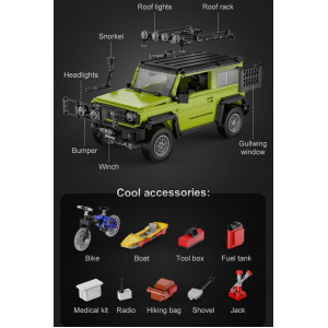 Конструктор модульный - автомобиль Suzuki Jimny Sierra Double Eagle C62001W (1803 детали), (рекомендуется докупить набор электроники)