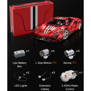 Конструктор модульный - споркар Ferrari 488 1:8 CaDA Master Double Eagle C61042W (3187 деталей), 2.4Ghz