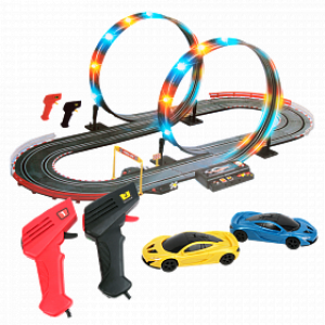 1:43 Гоночный автотрек JJ Slot Ралли (длина трека 384 см, от сети) - JJ82-2