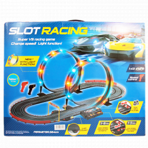 1:43 Гоночный автотрек JJ Slot Ралли (длина трека 384 см, от сети) - JJ82-2