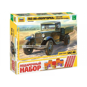1:35 Сборная модель ZVEZDA Грузовик "ГАЗ-АА", подарочный набор