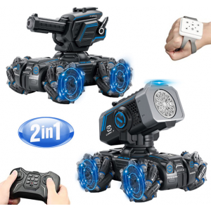 1:14 Дрифт танк-робот 4WD (2в1: стреляет орбизами или пускает пузыри), (часы + пульт) - UD2801A, 2.4Ghz