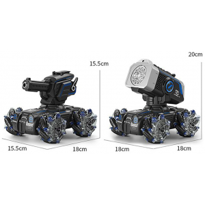 1:14 Дрифт танк-робот 4WD (2в1: стреляет орбизами или пускает пузыри), (часы + пульт) - UD2801A, 2.4Ghz