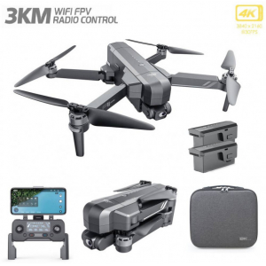 Квадрокоптер SJRC F11S 4K PRO COMBO с HD видеокамерой 2-AXIS 4K (2 АКБ), FPV - 5G Wi-Fi, GPS