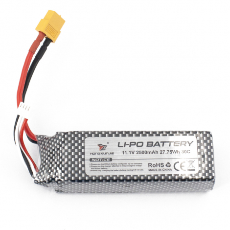 Аккумулятор HongXunJie Li-Po 11.1V 2500mAh, 30C, 3s1p, XT-60