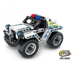 Конструктор - полицейский джип c инерционным механизмом QiHui QH5805 (199 деталей)