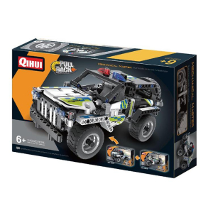 Конструктор - полицейский джип c инерционным механизмом QiHui QH5805 (199 деталей)