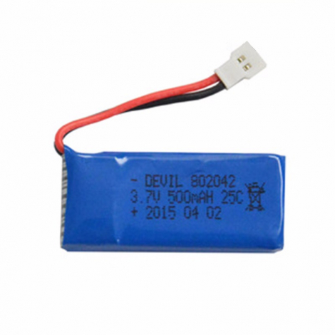 Аккумулятор Li-Po 3.7V 500mAh, 25C, 1s1p, JST-BEC для Syma X5, X5C, X5SC, X5SW
