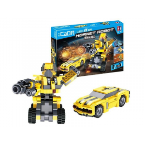 Конструктор - 2 в 1 робот/автомобиль Hornet c инерционным механизмом Double Eagle C52020W (267 деталей)