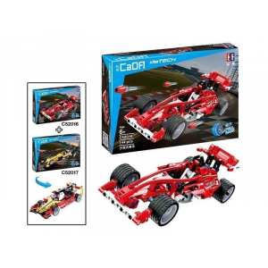 Конструктор - гоночный автомобиль F1 c инерционным механизмом Double Eagle C52016W (144 детали)