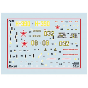 1:72 Сборная модель ZVEZDA Российский ударный вертолёт Ми-28А, подарочный набор