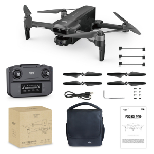 Квадрокоптер SJRC F22 S2 PRO+ OAS EIS с видеокамерой 4K в сумке, 2-Axis Gimbal, FPV - 5G Wi-Fi, GPS