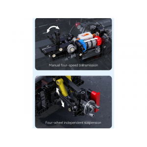 Конструктор модульный - спорткар Mazda RX-7 1:8 CaDA Master Double Eagle C61502W (3305 деталей), 2.4Ghz