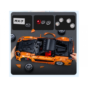 Конструктор модульный - спорткар Mazda RX-7 1:8 CaDA Master Double Eagle C61502W (3305 деталей), 2.4Ghz