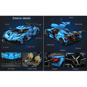 Конструктор - спорткар V12 Hypercar Double Eagle C64003W (3865 деталей)