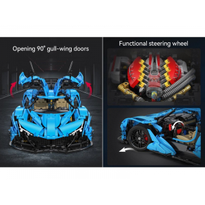 Конструктор - спорткар V12 Hypercar Double Eagle C64003W (3865 деталей)