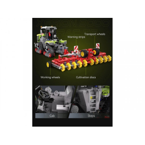 Конструктор - 1:32 трактор CLAAS XERION 5000 TRAC TS Double Eagle C65012W (1336 деталей)