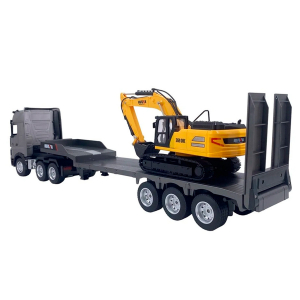 1:24 Трейлер с экскаватором HuiNa 1522, 9 каналов