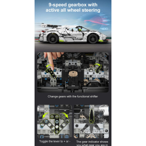 Конструктор - 1:8 спорткар Fantasma Double Eagle C61048W (4346 деталей)