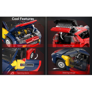 Конструктор модульный - раллийный автомобиль 2008 Citroen C4 WRC 1:12 Double Eagle C62005W (1569 деталей), (рекомендуется докупить набор электроники)
