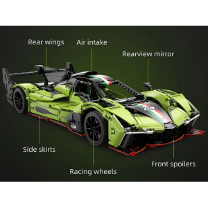 Конструктор модульный - спорткар Phantom Wing 1:10 Double Eagle C63009W (1817 деталей), (рекомендуется докупить набор электроники)