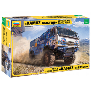 1:43 Сборная модель ZVEZDA Автомобиль KAMAZ-43509 "KAMAZ-Master"