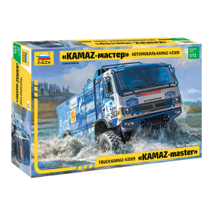 1:72 Сборная модель ZVEZDA Автомобиль KAMAZ-43509 "KAMAZ-master"