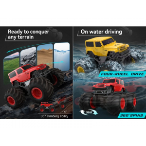 1:18 вездеход-амфибия Double Eagle Jeep Wrangler Bigfoot, 4WD, 2.4Ghz