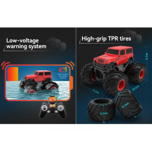 1:18 вездеход-амфибия Double Eagle Jeep Wrangler Bigfoot, 4WD, 2.4Ghz