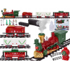 Железная дорога Новогодний поезд Fenfa (3 вагона, пар, пульт, свет, звук) - 1613F